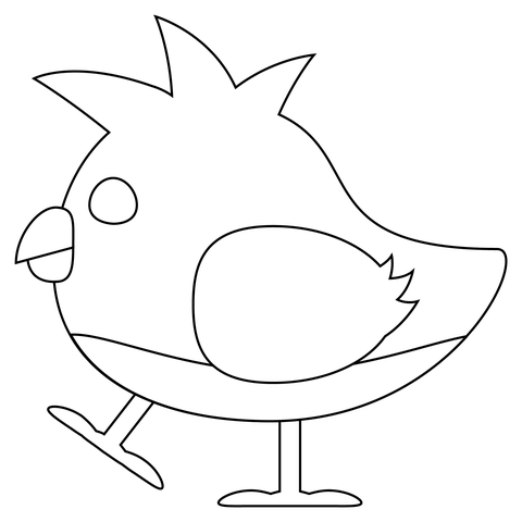 Baby Chick Coloring Page